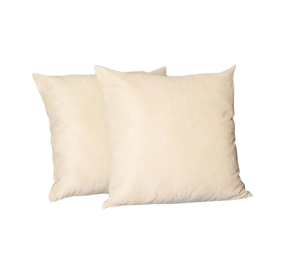 Set Of Two 22" X 22" Beige Polyester Zippered Pillow Cover - Homeroots - Flyclothing LLC