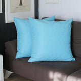 Set Of Two 26" X 26" Sky Blue Polyester Zippered Pillow Cover - Homeroots