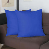 Set Of Two 26" X 26" Sapphire Blue Polyester Zippered Pillow Cover - Homeroots