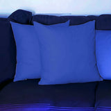 Set Of Two 26" X 26" Sapphire Blue Polyester Zippered Pillow Cover - Homeroots