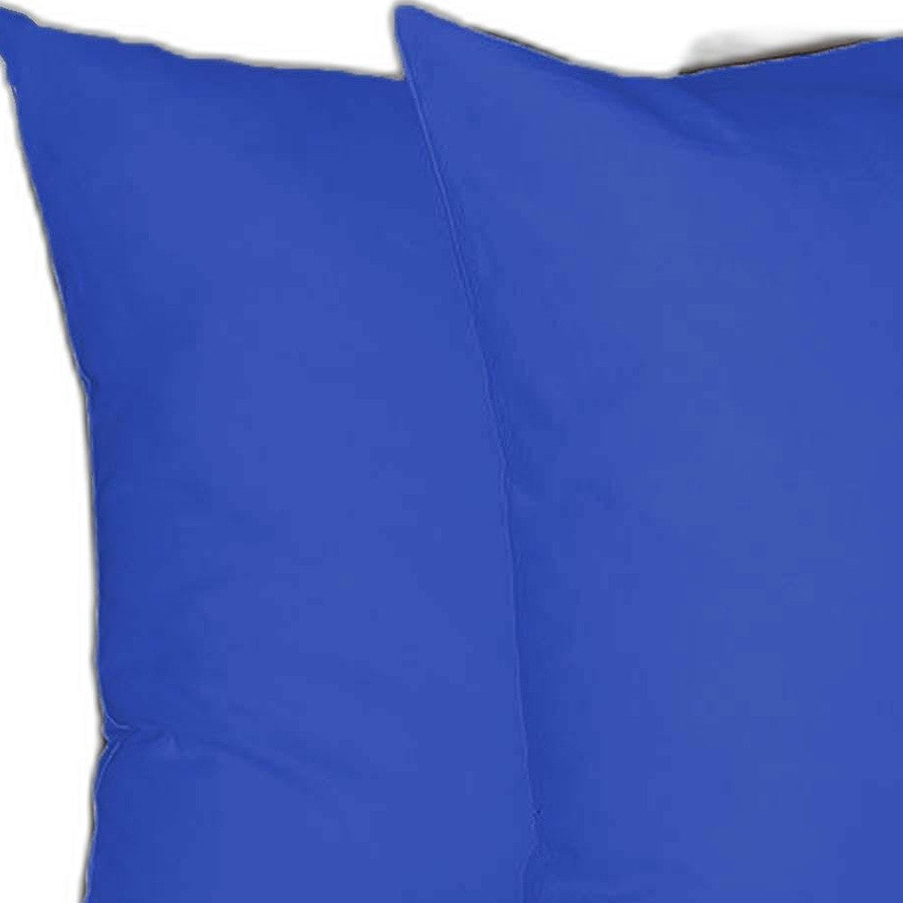 Set Of Two 26" X 26" Sapphire Blue Polyester Zippered Pillow Cover - Homeroots