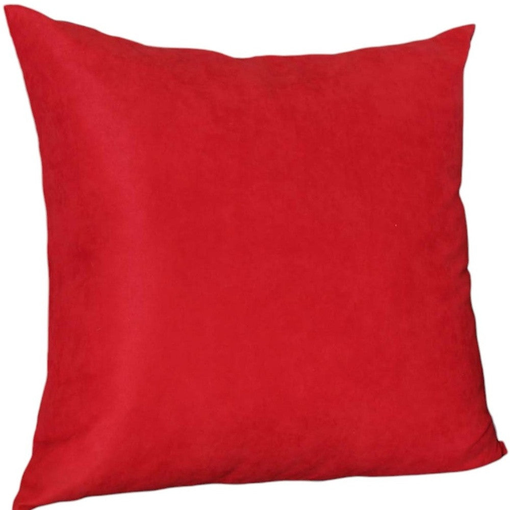 Set Of Two 26" X 26" Red Polyester Zippered Pillow Cover - Homeroots - Flyclothing LLC