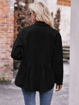 Mandy Collared Neck Long Sleeve Shirt - Trendsi - Flyclothing LLC