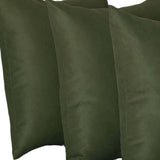 Set Of Four 17" X 17" Fern Green Polyester Zippered Pillow Cover
