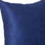 Set Of Four 17" X 17" Navy Blue Polyester Zippered Pillow Cover