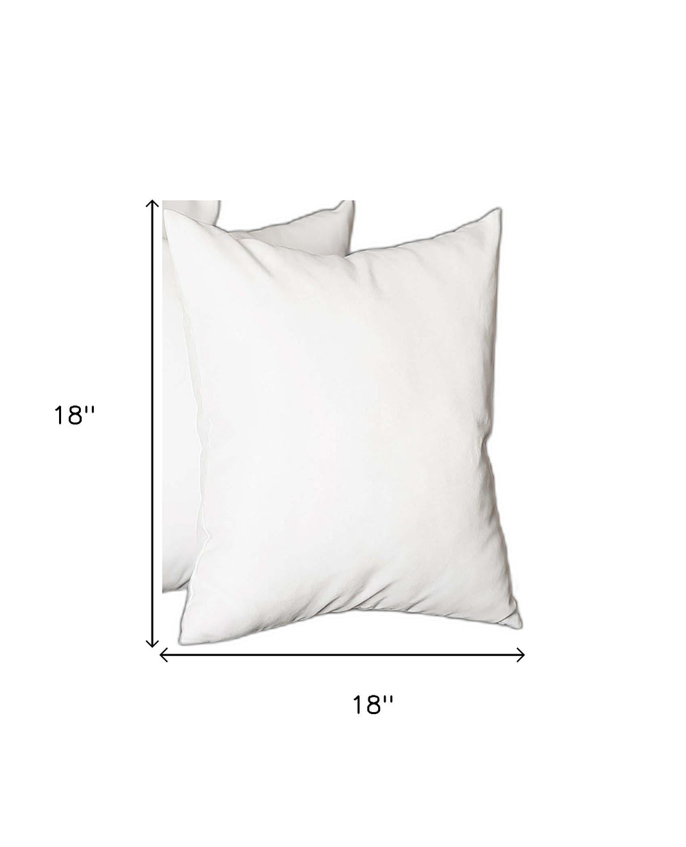Set Of Four 18" X 18" White Polyester Zippered Pillow Cover - Homeroots