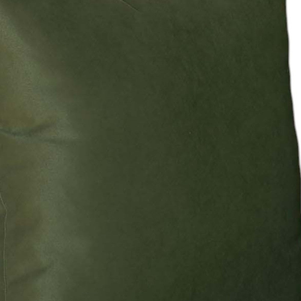 Set Of Four 18" X 18" Fern Green Polyester Zippered Pillow Cover