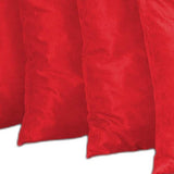 Set Of Four 26" X 26" Red Polyester Zippered Pillow Cover - Homeroots