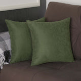 Set Of Two 16" X 16" Fern Green Polyester Zippered Pillow Cover - Homeroots - Flyclothing LLC