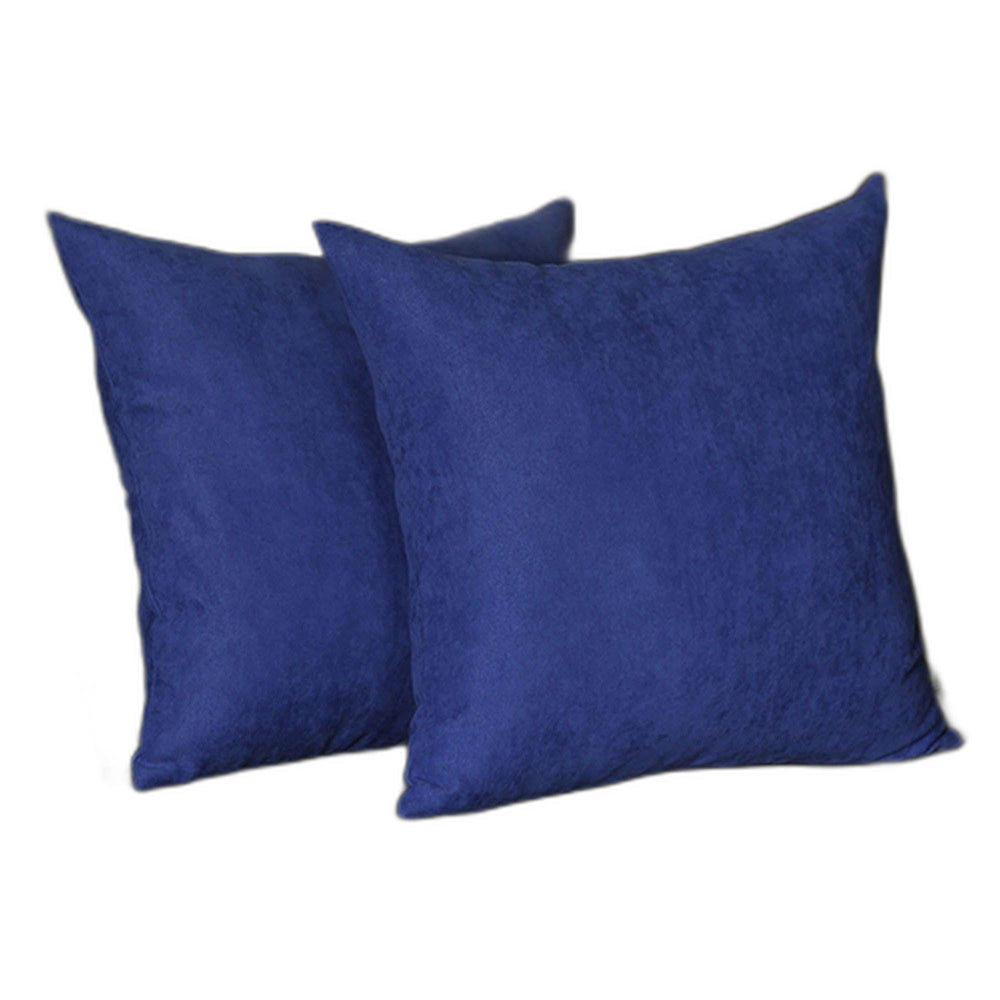 Set Of Two 16" X 16" Navy Blue Polyester Zippered Pillow Cover - Homeroots - Flyclothing LLC