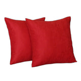 Set Of Two 16" X 16" Red Polyester Zippered Pillow Cover - Homeroots