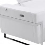 Three Piece Indoor White Italian Leather Six Person Seating Set - Homeroots - Flyclothing LLC