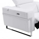 Three Piece Indoor White Italian Leather Six Person Seating Set - Homeroots - Flyclothing LLC