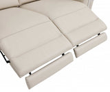 Two Piece Indoor Beige Italian Leather Five Person Seating Set - Homeroots - Flyclothing LLC