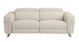 Two Piece Indoor Beige Italian Leather Five Person Seating Set - Homeroots