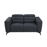 Two Piece Indoor Dark Gray Italian Leather Five Person Seating Set - Homeroots - Flyclothing LLC
