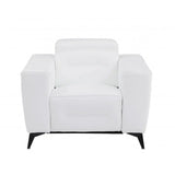 Three Piece Indoor White Italian Leather Six Person Seating Set - Homeroots - Flyclothing LLC