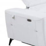 Three Piece Indoor White Italian Leather Six Person Seating Set - Homeroots - Flyclothing LLC