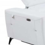 Three Piece Indoor White Italian Leather Six Person Seating Set - Homeroots - Flyclothing LLC