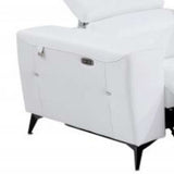 Three Piece Indoor White Italian Leather Six Person Seating Set - Homeroots - Flyclothing LLC