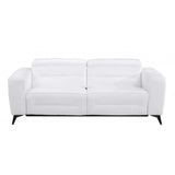 Two Piece Indoor White Italian Leather Five Person Seating Set - Homeroots - Flyclothing LLC