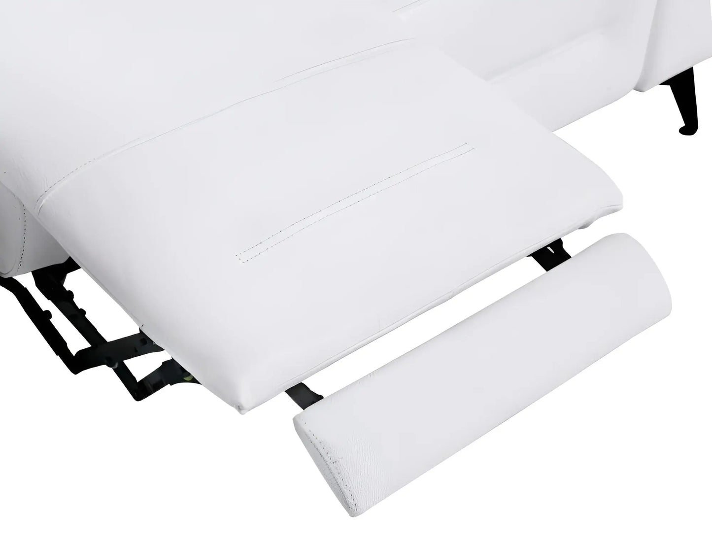 Two Piece Indoor White Italian Leather Five Person Seating Set - Homeroots - Flyclothing LLC