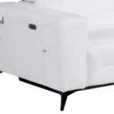 Two Piece Indoor White Italian Leather Five Person Seating Set - Homeroots - Flyclothing LLC