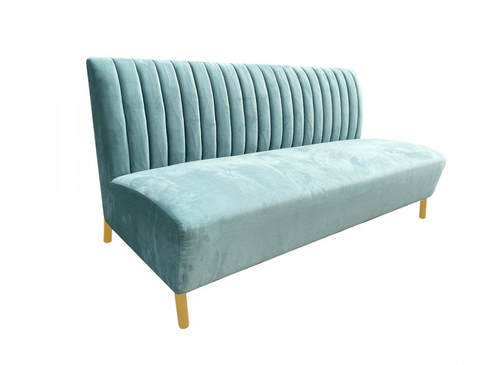 71" Light Gray Velvet Sofa With Gold Legs - Homeroots - Flyclothing LLC
