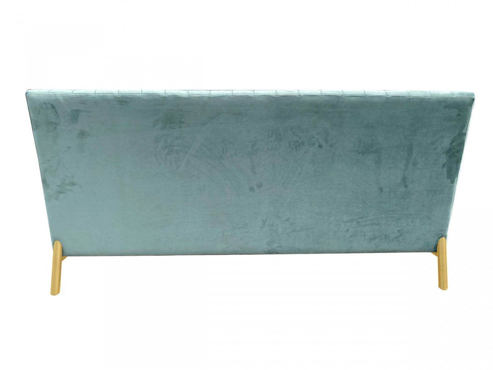 71" Light Gray Velvet Sofa With Gold Legs - Homeroots - Flyclothing LLC