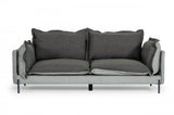 87" Dark Gray Polyester Blend Sofa With Silver Legs - Homeroots - Flyclothing LLC