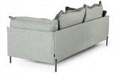 87" Dark Gray Polyester Blend Sofa With Silver Legs - Homeroots - Flyclothing LLC