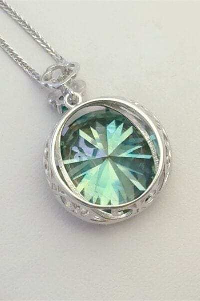 20 Carat Moissanite 925 Sterling Silver Pendant Necklace - Trendsi - Flyclothing LLC