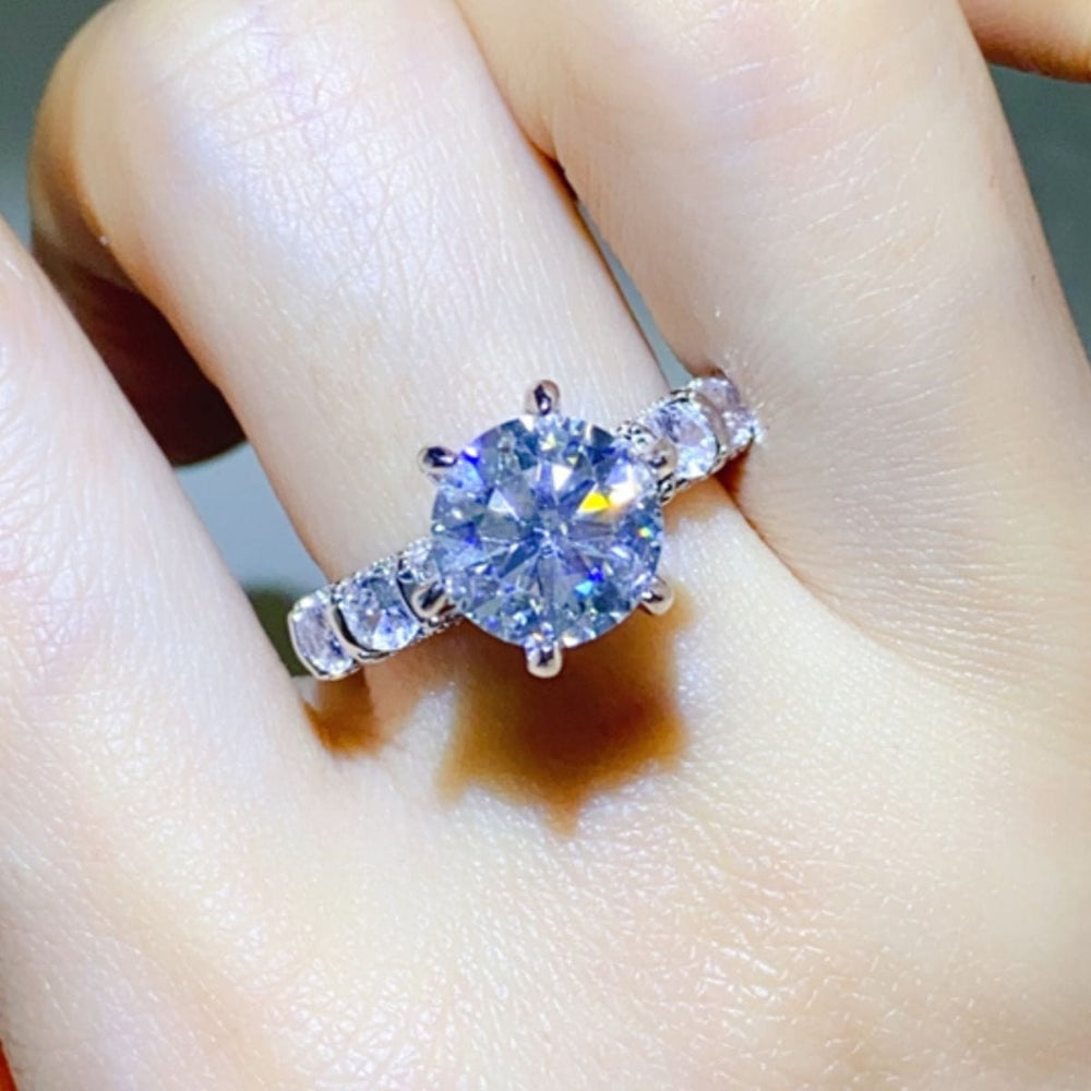 3 Carat Moissanite 925 Sterling Silver Ring - Trendsi