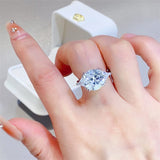 5 Carat Moissanite 925 Sterling Silver Ring - Trendsi