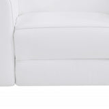 41" White Italian Leather Power Recliner Chair - Homeroots - Flyclothing LLC