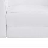 41" White Italian Leather Power Recliner Chair - Homeroots - Flyclothing LLC