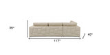 Beige Italian Leather Reclining L Shaped Two Piece Corner Sectional - Homeroots - Flyclothing LLC