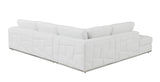 White Italian Leather Reclining L Shaped Two Piece Corner Sectional - Homeroots