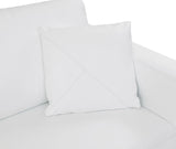 White Italian Leather Reclining L Shaped Two Piece Corner Sectional - Homeroots - Flyclothing LLC