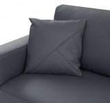 Dark Gray Italian Leather Reclining L Shaped Two Piece Corner Sectional - Homeroots - Flyclothing LLC