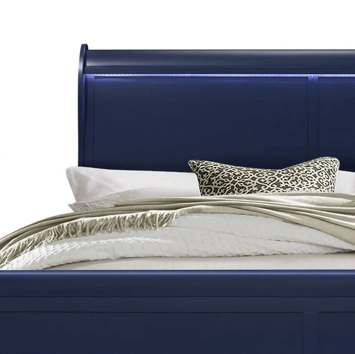 Solid Wood Standard Upholstered Bed - Homeroots - Flyclothing LLC