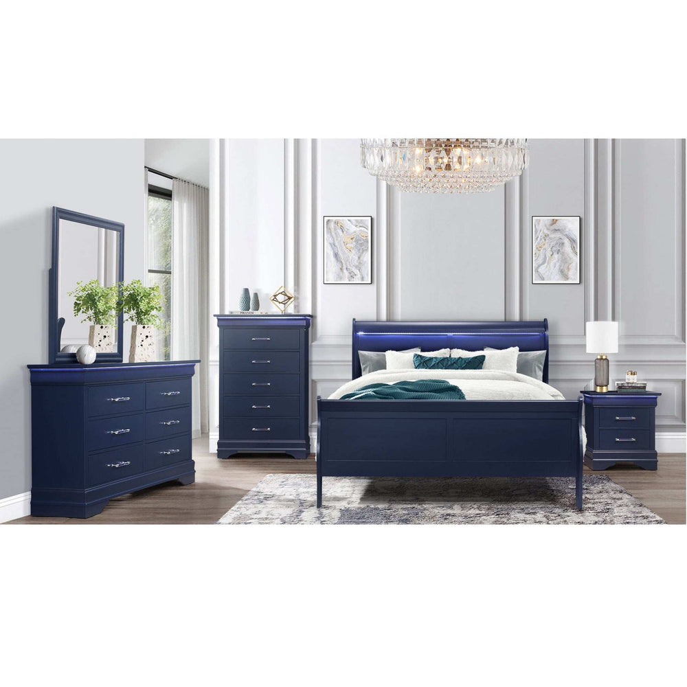 Solid Wood Standard Upholstered Bed - Homeroots - Flyclothing LLC