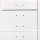 16" White Solid Wood Five Drawer Chest with LED Lighting - Homeroots - Flyclothing LLC