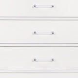 16" White Solid Wood Five Drawer Chest with LED Lighting - Homeroots - Flyclothing LLC