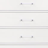 16" White Solid Wood Five Drawer Chest with LED Lighting - Homeroots - Flyclothing LLC