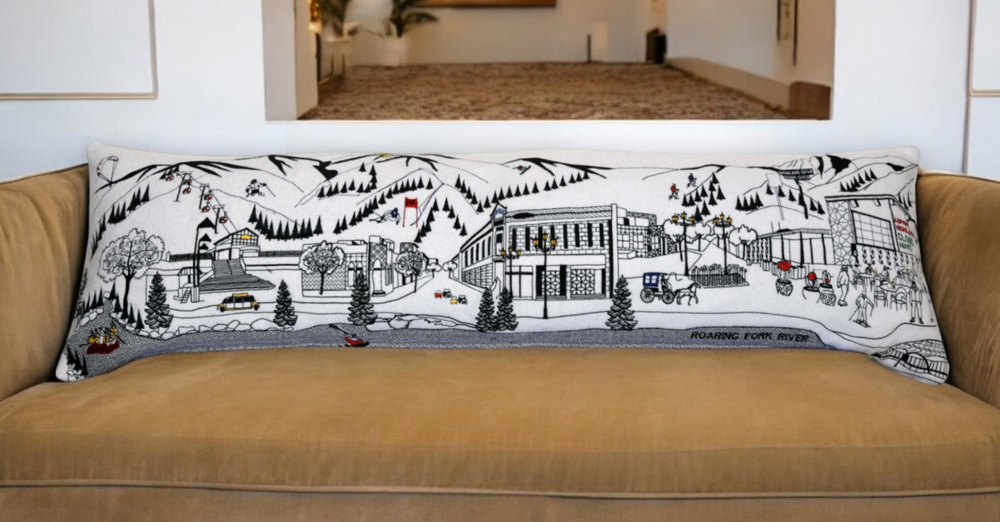 46" White Aspen Daylight Skyline Lumbar Decorative Pillow - Homeroots - Flyclothing LLC