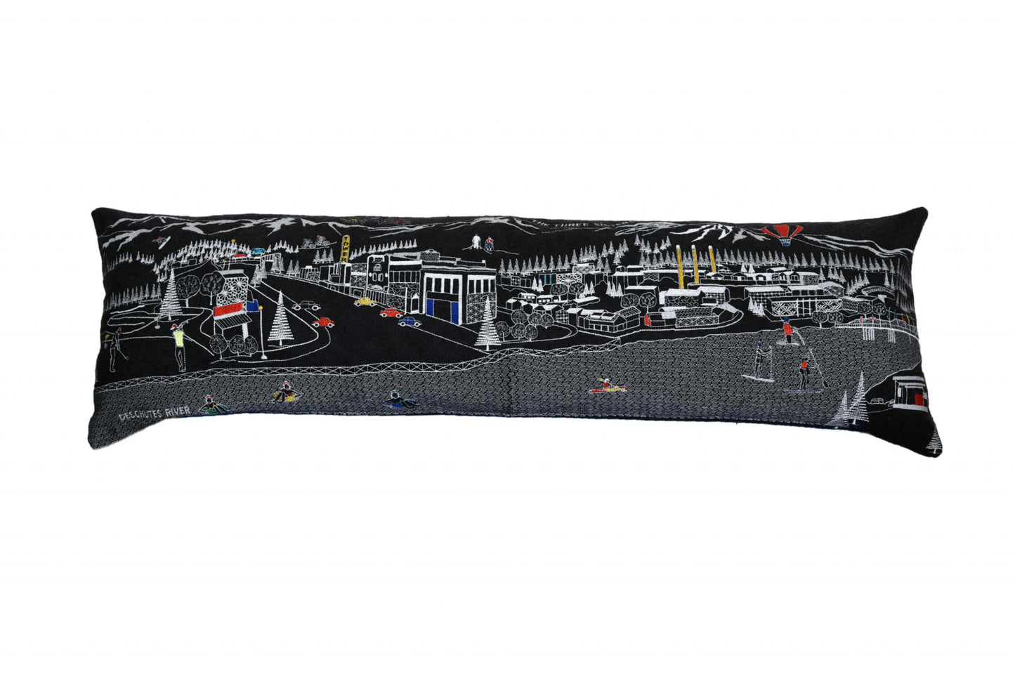 46" Black Bend Nighttime Skyline Lumbar Decorative Pillow - Homeroots - Flyclothing LLC