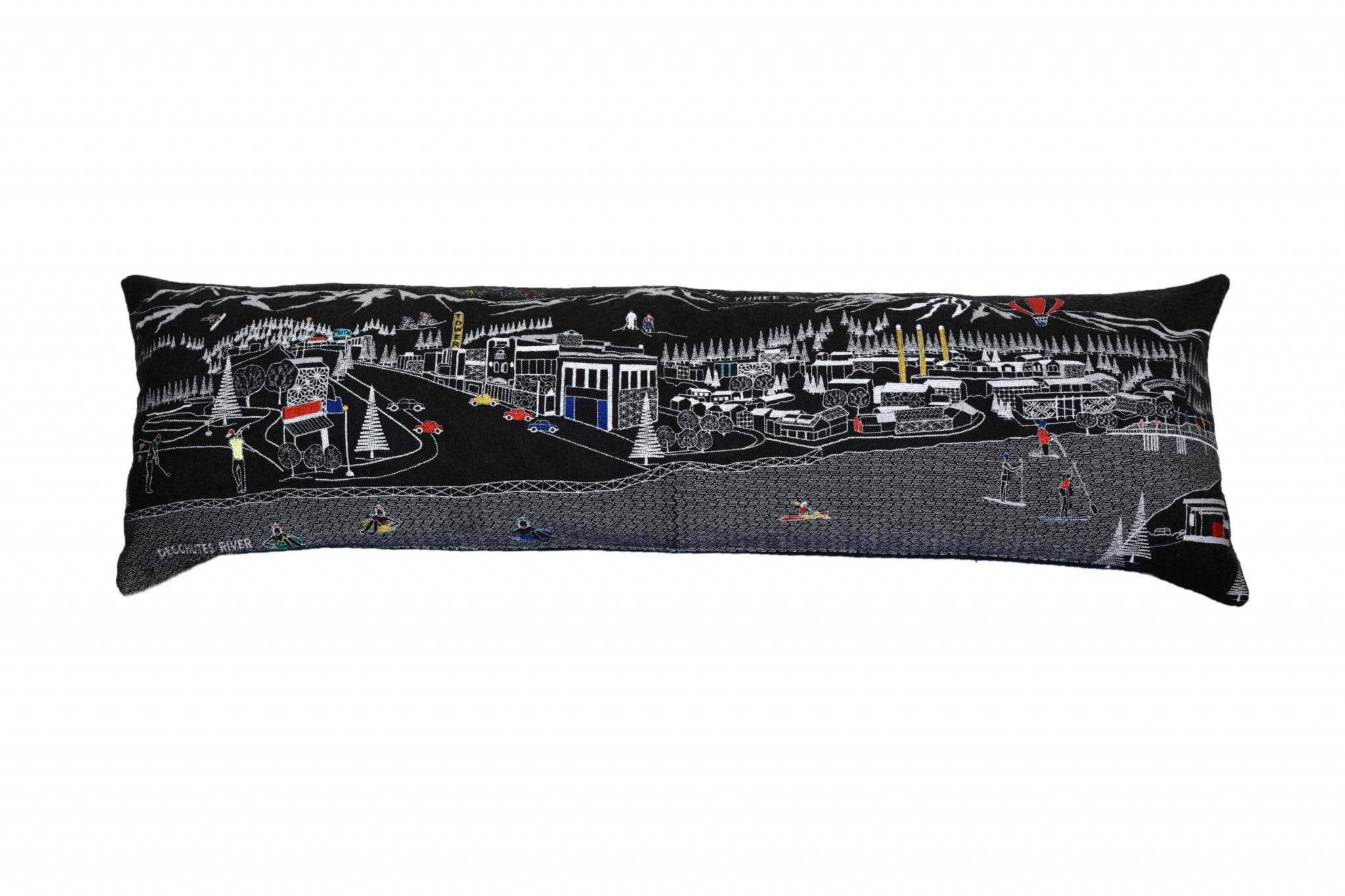 46" Black Bend Nighttime Skyline Lumbar Decorative Pillow - Homeroots - Flyclothing LLC