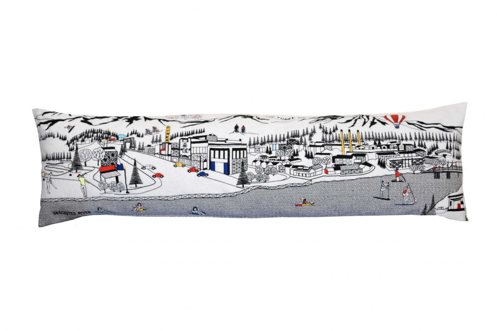 46" White Bend Daylight Skyline Lumbar Decorative Pillow - Homeroots - Flyclothing LLC