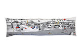46" White Bend Daylight Skyline Lumbar Decorative Pillow